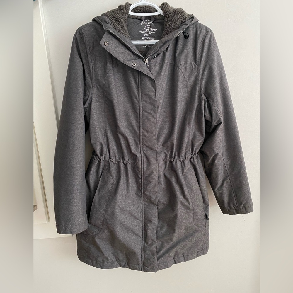 L.L. Bean Winter Warmer coat in heathered grey